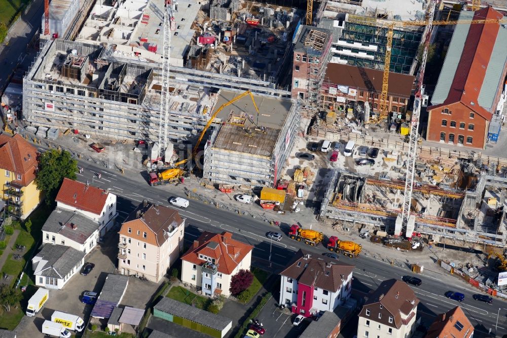 Luftaufnahme Göttingen - Baustelle zum Neubau von Mehrfamilienhäusern im Sartoriusquartier in Göttingen im Bundesland Niedersachsen, Deutschland