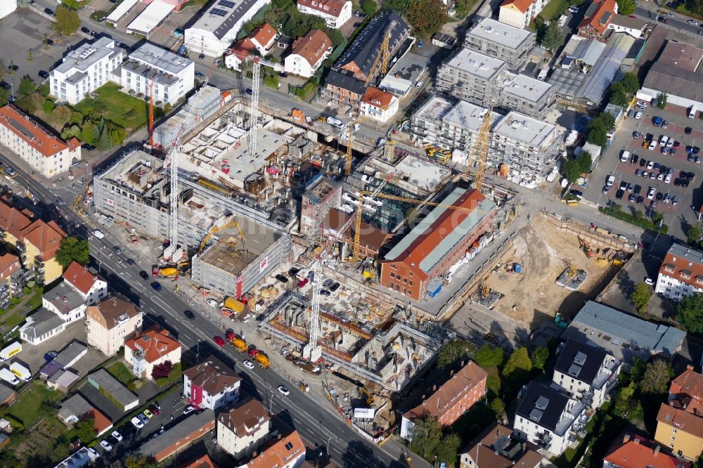 Göttingen von oben - Baustelle zum Neubau von Mehrfamilienhäusern im Sartoriusquartier in Göttingen im Bundesland Niedersachsen, Deutschland