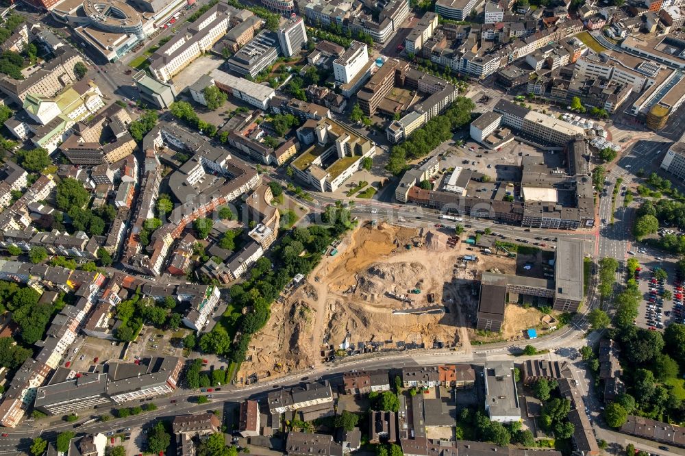 Luftbild Duisburg - Baustelle zum Neubau des Mercator Quartiers in Duisburg im Bundesland Nordrhein-Westfalen