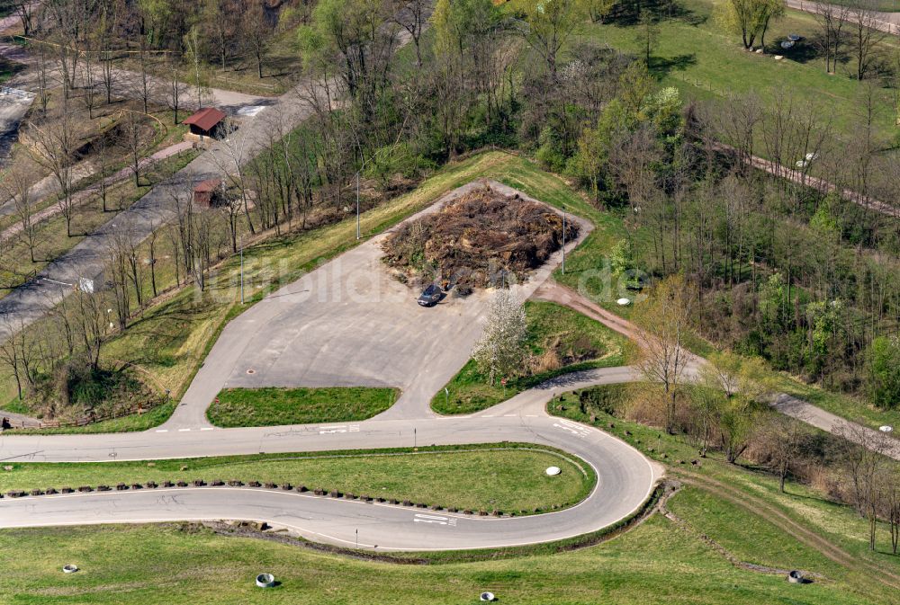 Ringsheim aus der Vogelperspektive: Baustelle zum Neubau der Müllverbrennungsanlage der ZAK in Ringsheim im Bundesland Baden-Württemberg, Deutschland