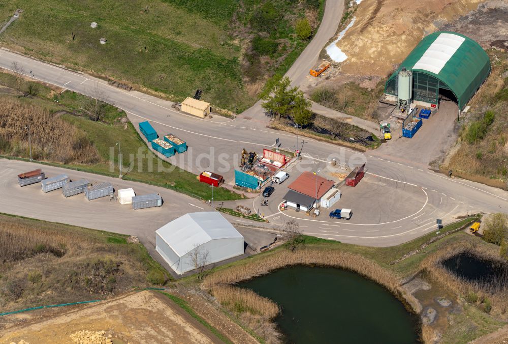 Ringsheim von oben - Baustelle zum Neubau der Müllverbrennungsanlage der ZAK in Ringsheim im Bundesland Baden-Württemberg, Deutschland