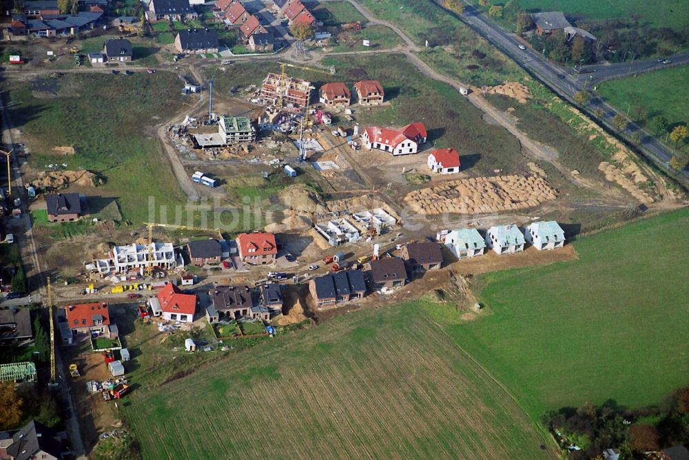 Kamp-Lintfort von oben - Baustelle zum Neubau der Niersenbruchsiedlung in Kamp-Lintfort im Bundesland Nordrhein-Westfalen