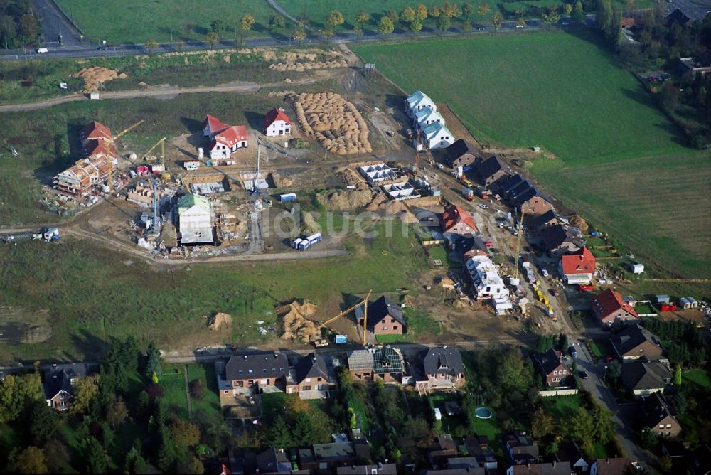 Luftaufnahme Kamp-Lintfort - Baustelle zum Neubau der Niersenbruchsiedlung in Kamp-Lintfort im Bundesland Nordrhein-Westfalen