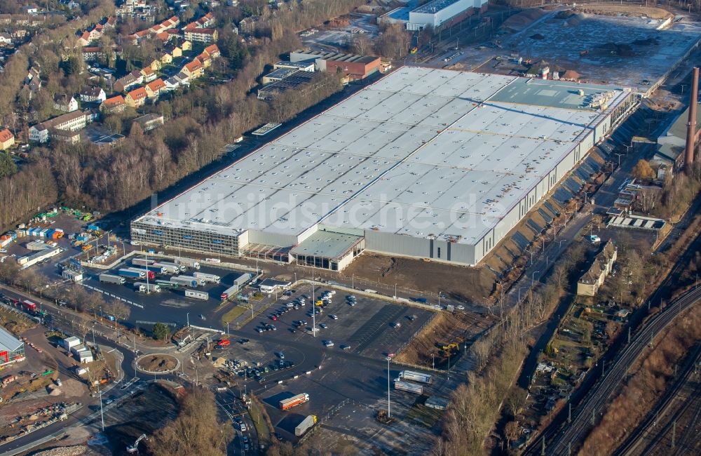 Luftbild Bochum - Baustelle zum Neubau eines Opel Warenverteilzentrums im Ortsteil Langendreer in Bochum im Bundesland Nordrhein-Westfalen