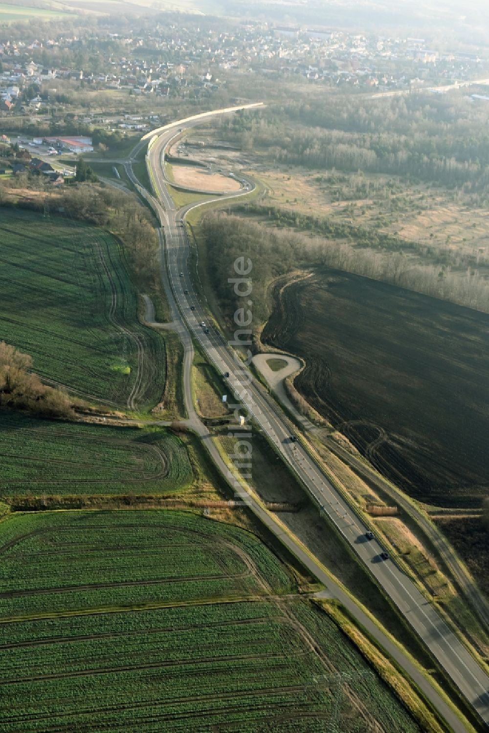 Luftbild Brieskow-Finkenheerd - Baustelle zum Neubau der OU Ortsumfahrung der Bundesstraße B112 in Brieskow-Finkenheerd im Bundesland Brandenburg