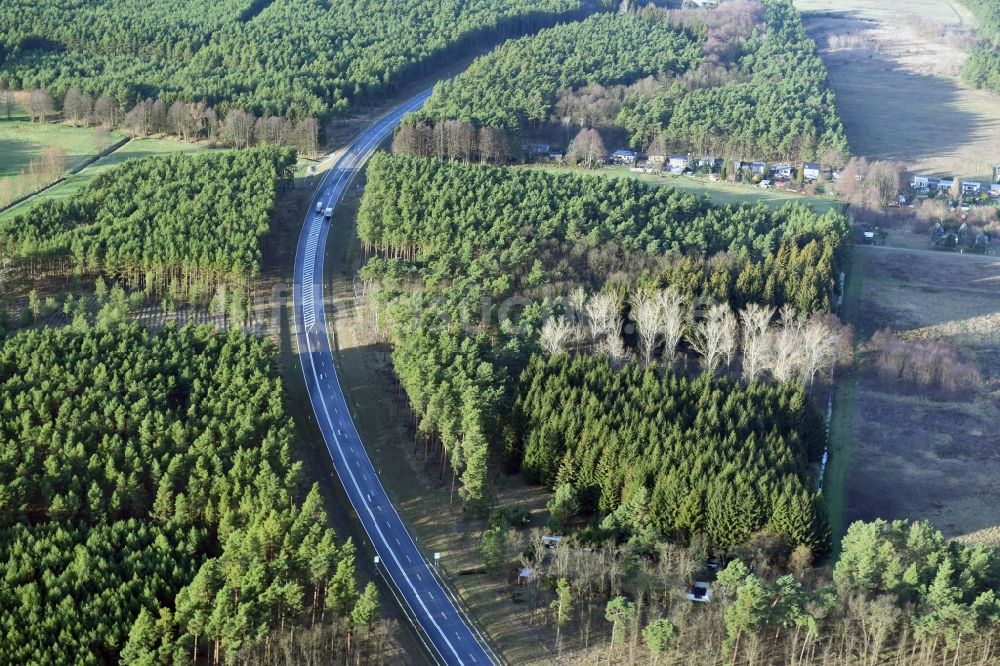 Luftaufnahme Brieskow-Finkenheerd - Baustelle zum Neubau der OU Ortsumfahrung der Bundesstraße B112 in Brieskow-Finkenheerd im Bundesland Brandenburg