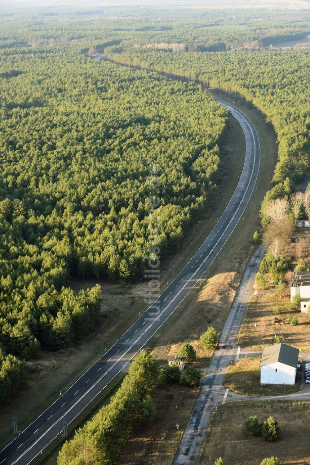 Brieskow-Finkenheerd von oben - Baustelle zum Neubau der OU Ortsumfahrung der Bundesstraße B112 in Brieskow-Finkenheerd im Bundesland Brandenburg