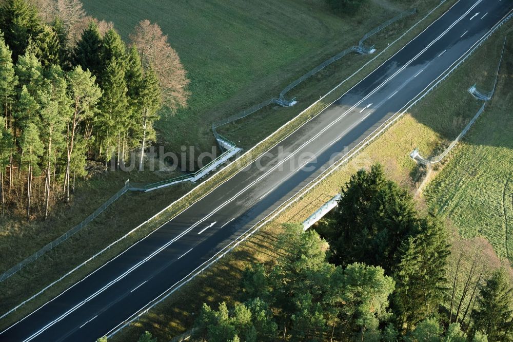 Brieskow-Finkenheerd aus der Vogelperspektive: Baustelle zum Neubau der OU Ortsumfahrung der Bundesstraße B112 in Brieskow-Finkenheerd im Bundesland Brandenburg