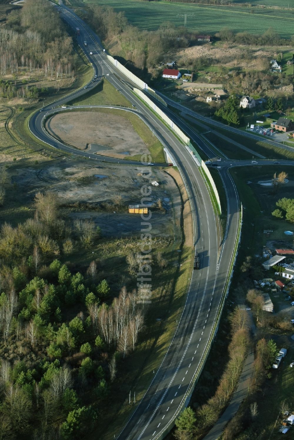 Brieskow-Finkenheerd von oben - Baustelle zum Neubau der OU Ortsumfahrung der Bundesstraße B112 in Brieskow-Finkenheerd im Bundesland Brandenburg