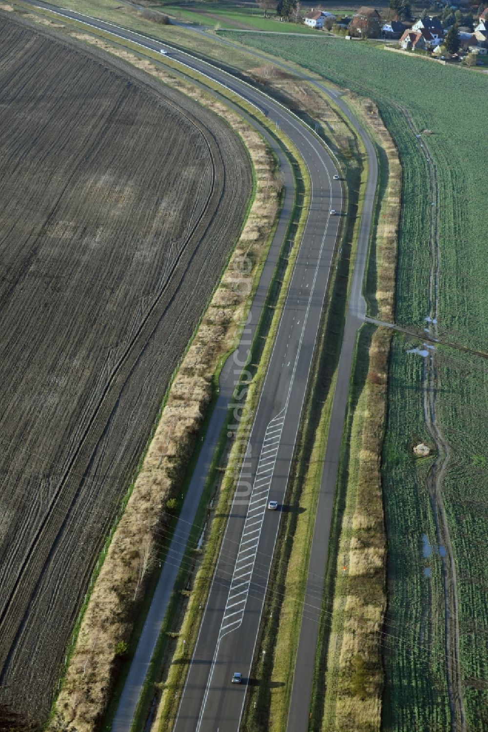 Luftaufnahme Brieskow-Finkenheerd - Baustelle zum Neubau der OU Ortsumfahrung der Bundesstraße B112 in Brieskow-Finkenheerd im Bundesland Brandenburg