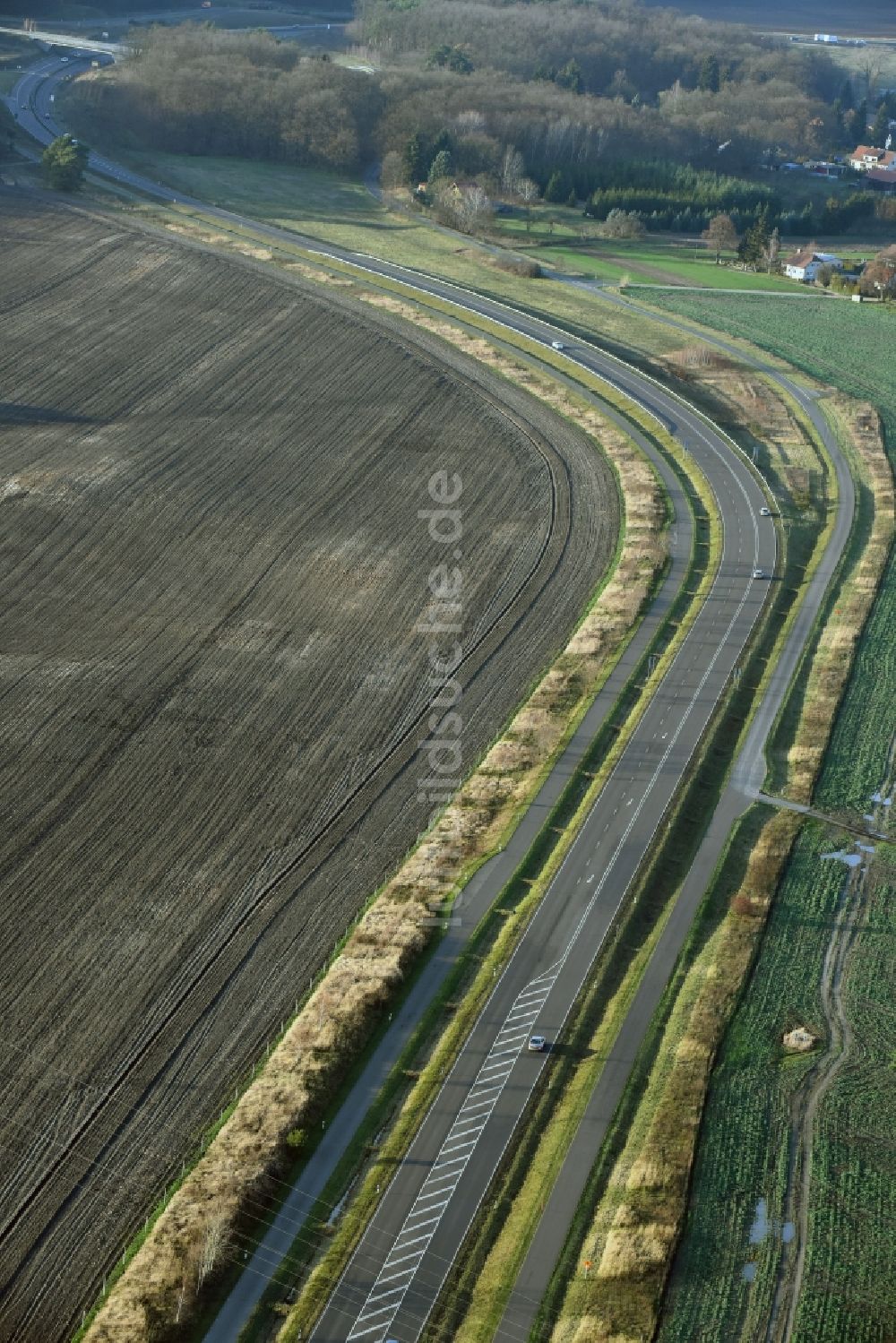 Brieskow-Finkenheerd von oben - Baustelle zum Neubau der OU Ortsumfahrung der Bundesstraße B112 in Brieskow-Finkenheerd im Bundesland Brandenburg