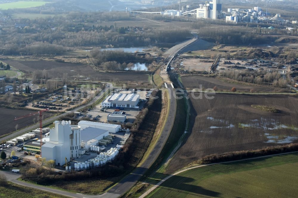 Luftbild Herzfelde - Baustelle zum Neubau der OU Ortsumgehung der Bundesstraße B 1n Herzfelde im Bundesland Brandenburg