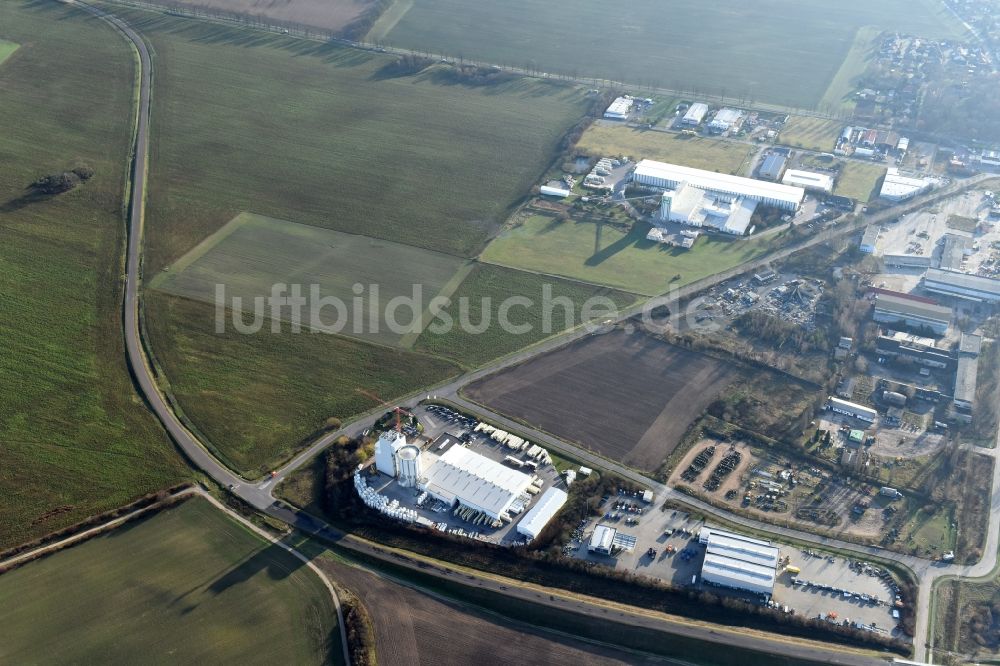 Herzfelde aus der Vogelperspektive: Baustelle zum Neubau der OU Ortsumgehung der Bundesstraße B 1n Herzfelde im Bundesland Brandenburg