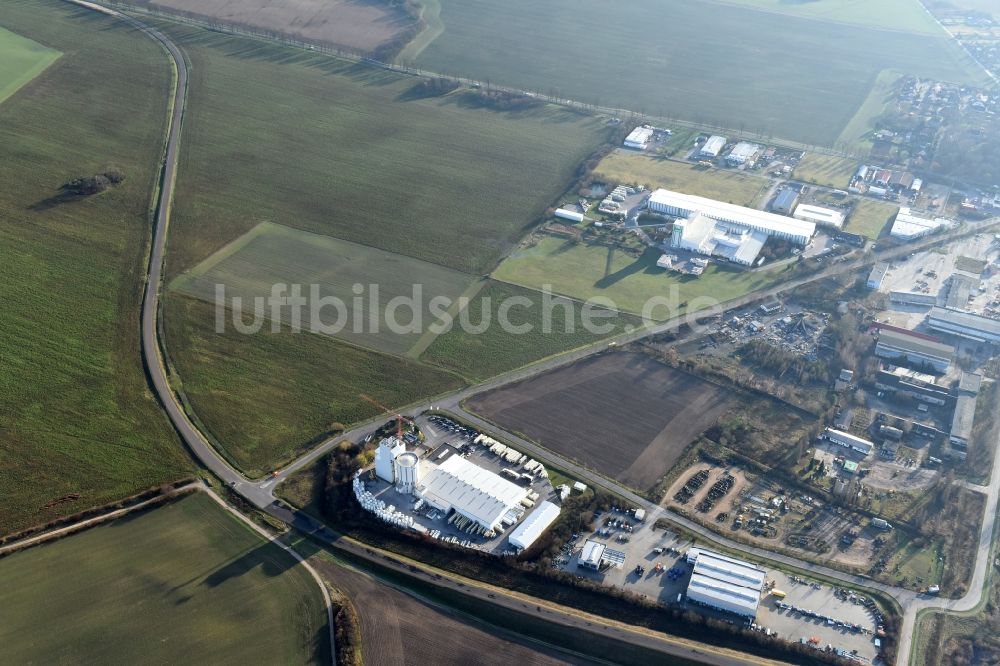 Luftbild Herzfelde - Baustelle zum Neubau der OU Ortsumgehung der Bundesstraße B 1n Herzfelde im Bundesland Brandenburg