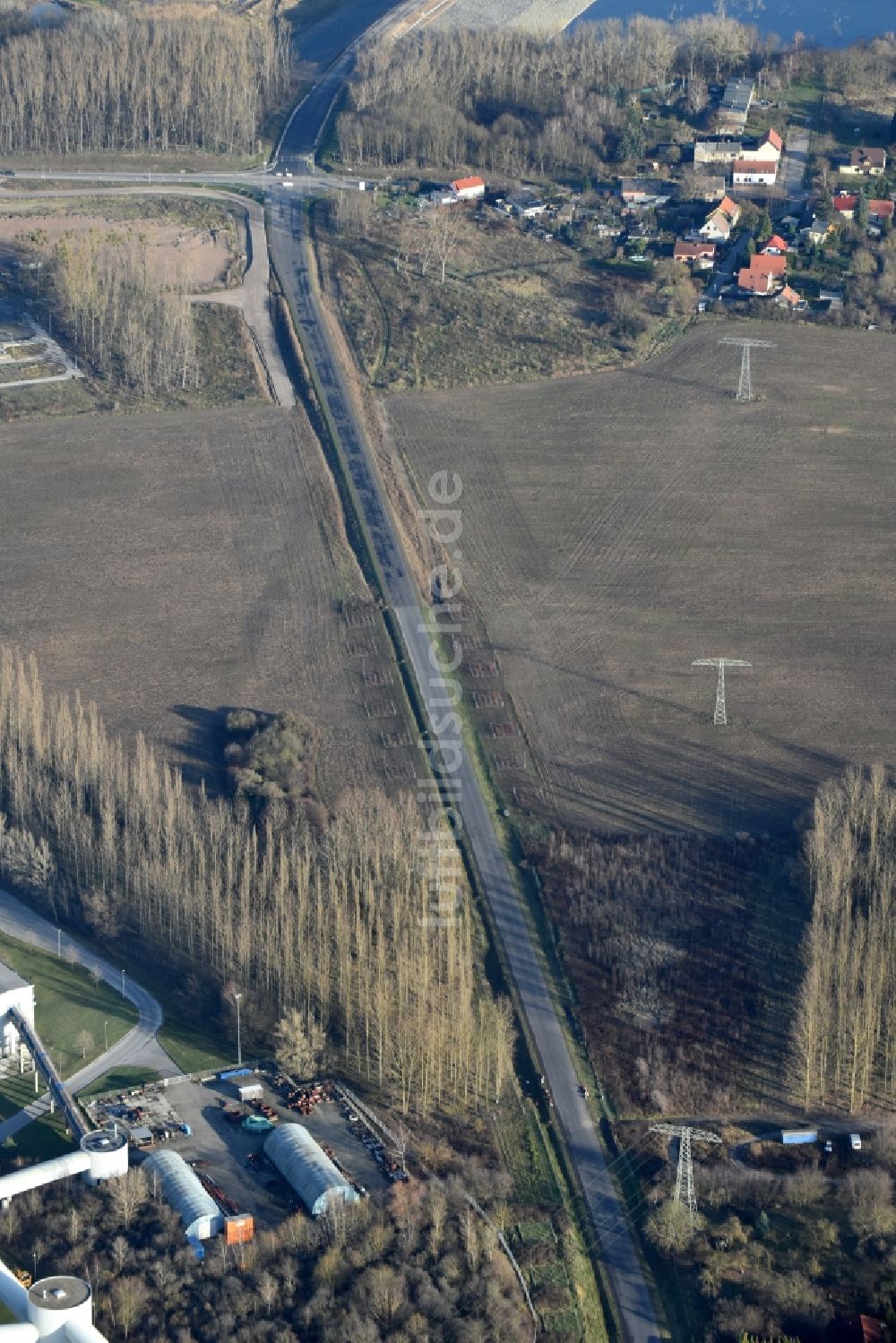 Herzfelde von oben - Baustelle zum Neubau der OU Ortsumgehung der Bundesstraße B 1n Herzfelde im Bundesland Brandenburg