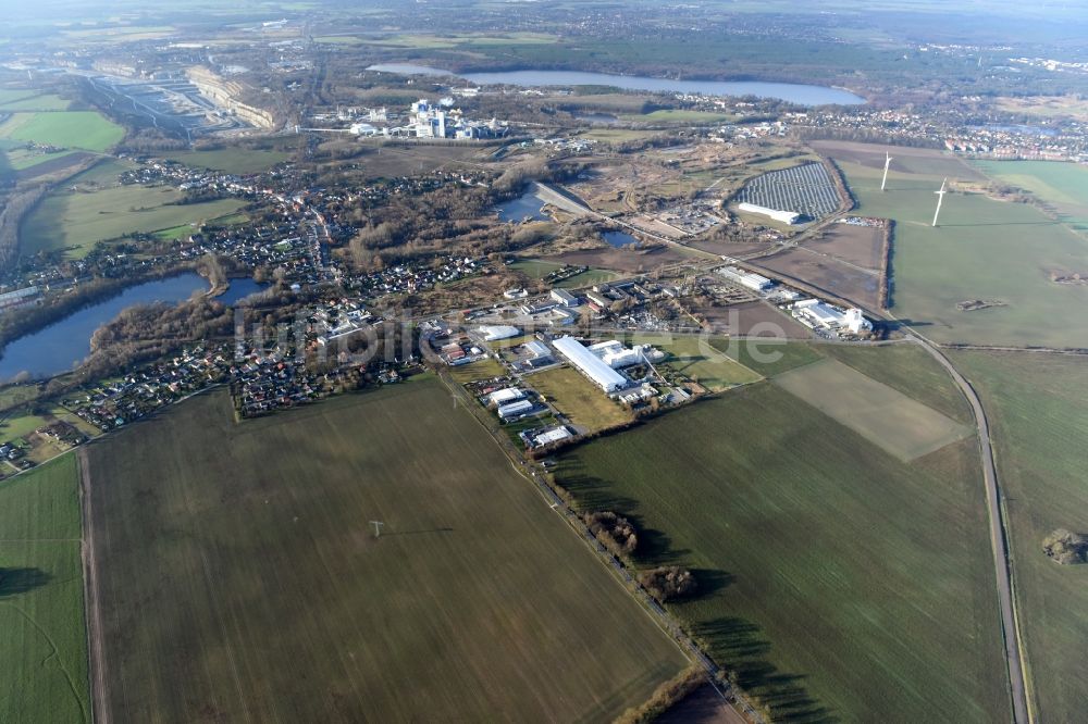 Herzfelde von oben - Baustelle zum Neubau der OU Ortsumgehung der Bundesstraße B 1n Herzfelde im Bundesland Brandenburg