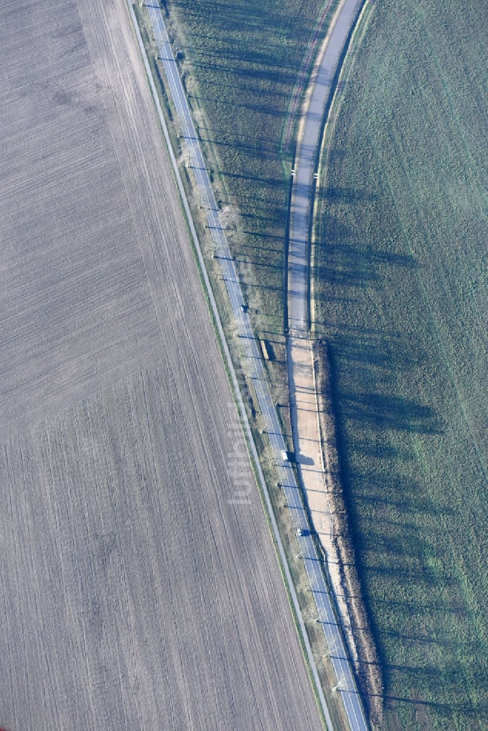 Luftbild Herzfelde - Baustelle zum Neubau der OU Ortsumgehung der Bundesstraße B 1n Herzfelde im Bundesland Brandenburg