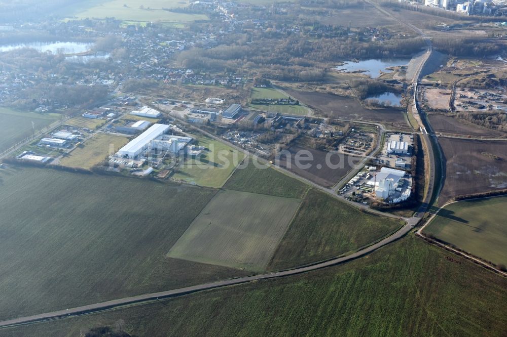 Herzfelde von oben - Baustelle zum Neubau der OU Ortsumgehung der Bundesstraße B 1n Herzfelde im Bundesland Brandenburg