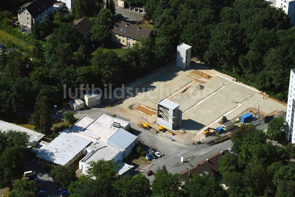 Luftbild Wolfsburg - Baustelle zum Neubau einer Parkpalette am Klinikum Wolfsburg in Wolfsburg im Bundesland Niedersachsen, Deutschland