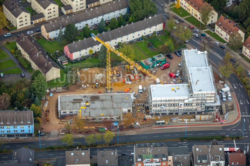 Luftaufnahme Velbert - Baustelle zum Neubau einer Polizeiwache in Velbert im Bundesland Nordrhein-Westfalen, Deutschland