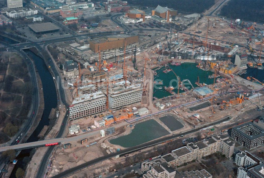 Luftbild Berlin - Baustelle zum Neubau des Potsdamer Platzes in Berlin