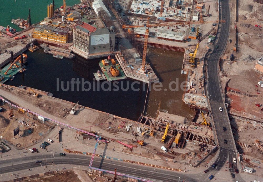 Luftbild Berlin - Baustelle zum Neubau des Potsdamer Platzes in Berlin