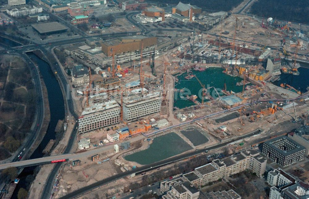 Luftbild Berlin - Baustelle zum Neubau des Potsdamer Platzes in Berlin