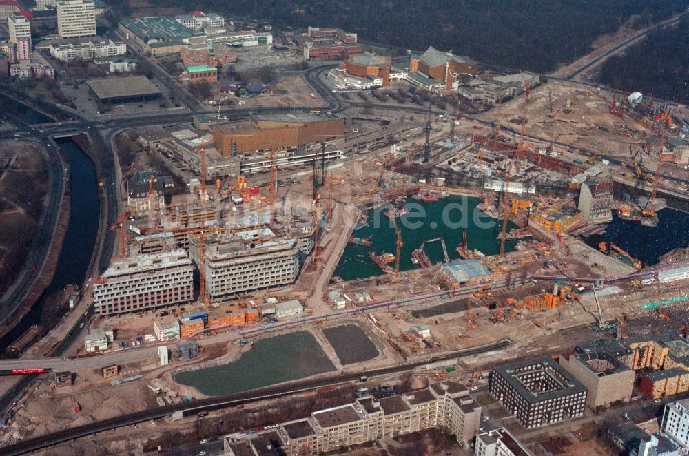 Luftbild Berlin - Baustelle zum Neubau des Potsdamer Platzes in Berlin