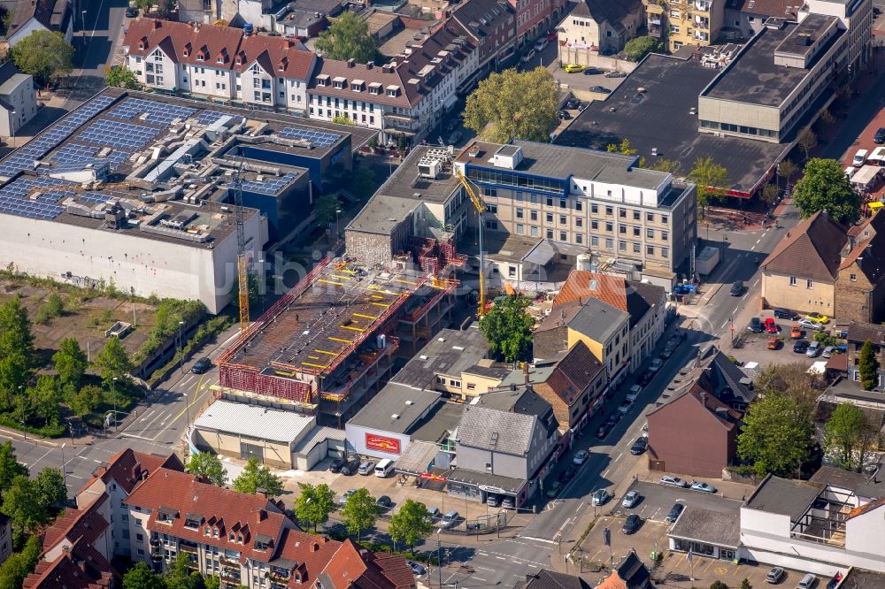 Luftbild Hamm - Baustelle zum Neubau eines Pressehauses der Zeitung Westfälischer Anzeiger in Hamm im Bundesland Nordrhein-Westfalen