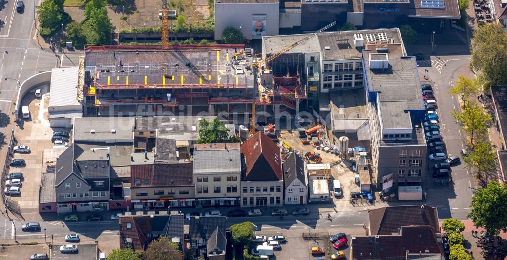 Hamm von oben - Baustelle zum Neubau eines Pressehauses der Zeitung Westfälischer Anzeiger in Hamm im Bundesland Nordrhein-Westfalen