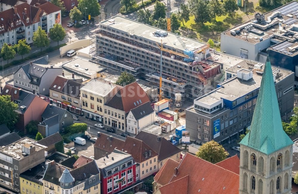 Luftaufnahme Hamm - Baustelle zum Neubau eines Pressehauses der Zeitung Westfälischer Anzeiger in Hamm im Bundesland Nordrhein-Westfalen