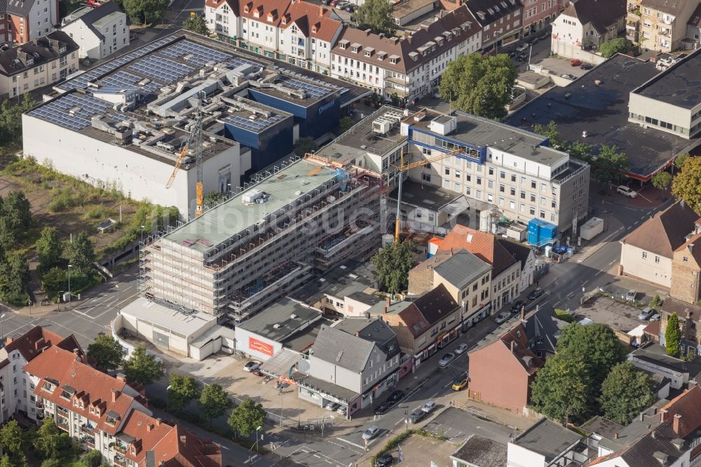 Luftaufnahme Hamm - Baustelle zum Neubau eines Pressehauses der Zeitung Westfälischer Anzeiger in Hamm im Bundesland Nordrhein-Westfalen