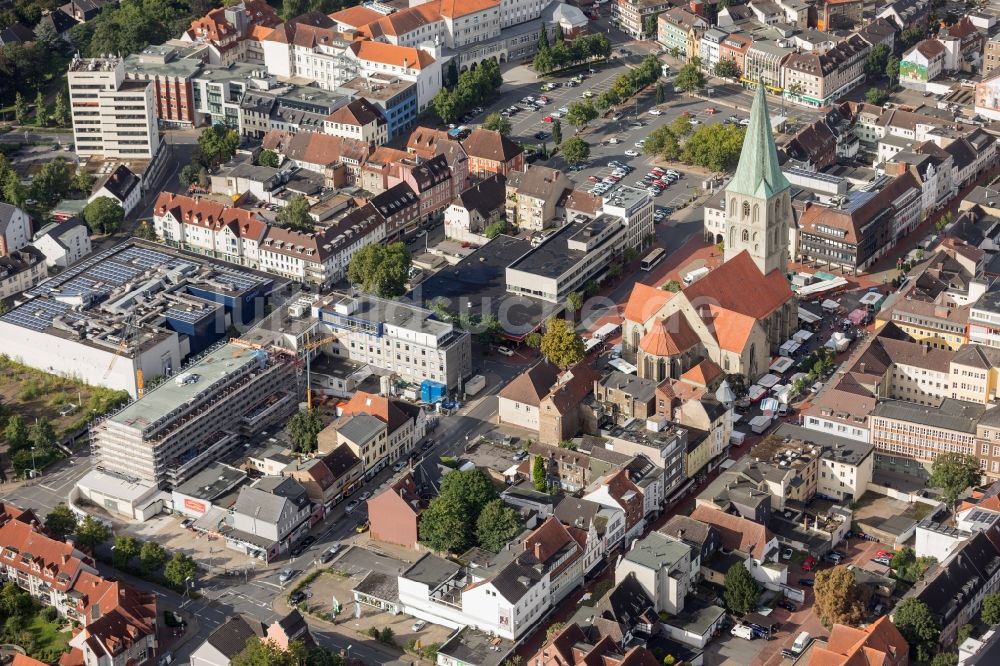 Hamm von oben - Baustelle zum Neubau eines Pressehauses der Zeitung Westfälischer Anzeiger in Hamm im Bundesland Nordrhein-Westfalen