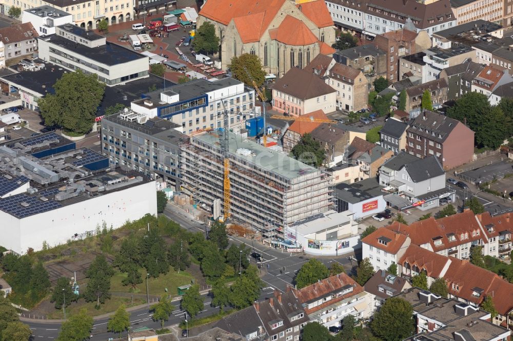 Luftbild Hamm - Baustelle zum Neubau eines Pressehauses der Zeitung Westfälischer Anzeiger in Hamm im Bundesland Nordrhein-Westfalen