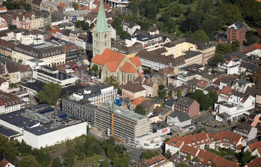 Luftbild Hamm - Baustelle zum Neubau eines Pressehauses der Zeitung Westfälischer Anzeiger in Hamm im Bundesland Nordrhein-Westfalen