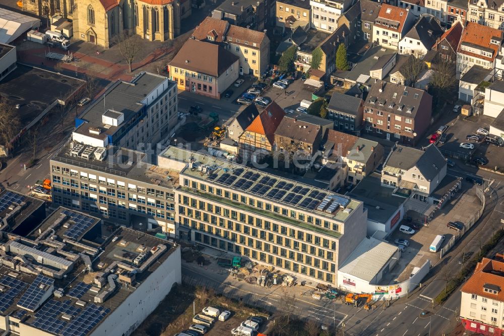 Luftbild Hamm - Baustelle zum Neubau eines Pressehauses der Zeitung Westfälischer Anzeiger in Hamm im Bundesland Nordrhein-Westfalen