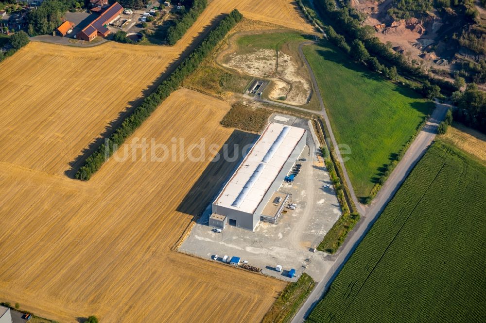 Luftbild Ahlen - Baustelle zum Neubau einer Produktionshalle der Leifeld Metal Spinning AG in Ahlen im Bundesland Nordrhein-Westfalen, Deutschland