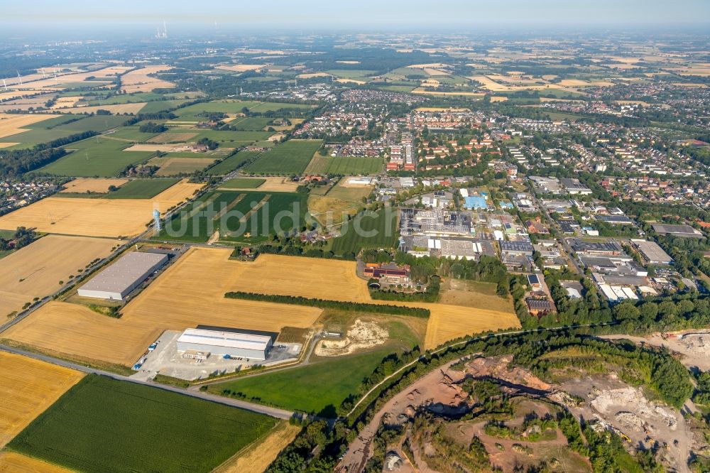 Luftbild Ahlen - Baustelle zum Neubau einer Produktionshalle der Leifeld Metal Spinning AG in Ahlen im Bundesland Nordrhein-Westfalen, Deutschland