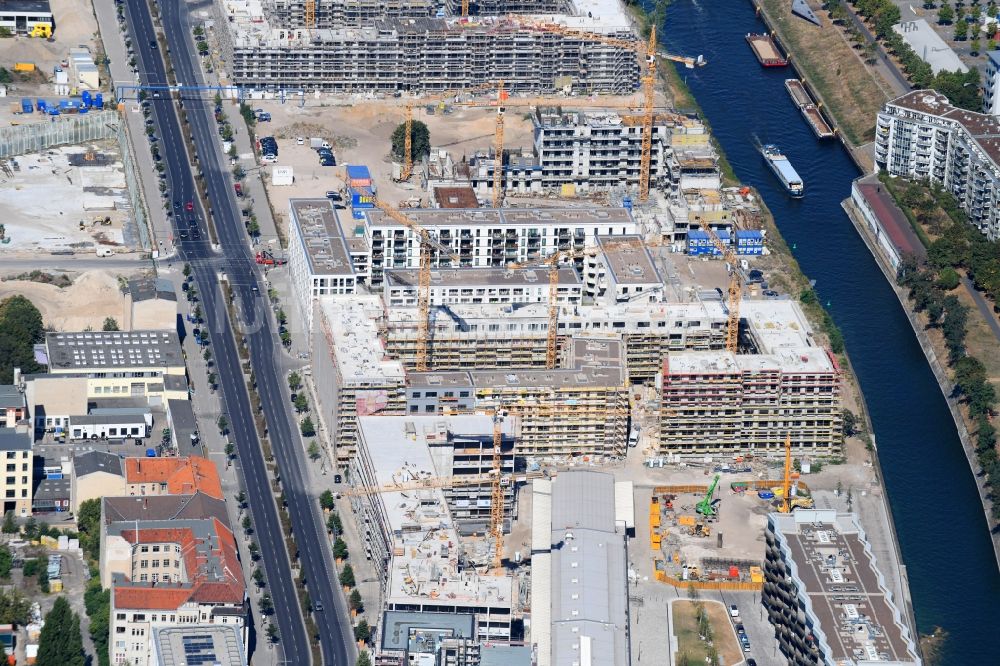 Berlin von oben - Baustelle zum Neubau Quartier Heidestrasse im Ortsteil Moabit in Berlin, Deutschland