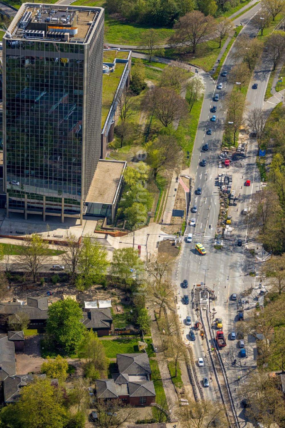 Wiemelhausen aus der Vogelperspektive: Baustelle zum Neubau eines Radweg in Wiemelhausen im Bundesland Nordrhein-Westfalen, Deutschland