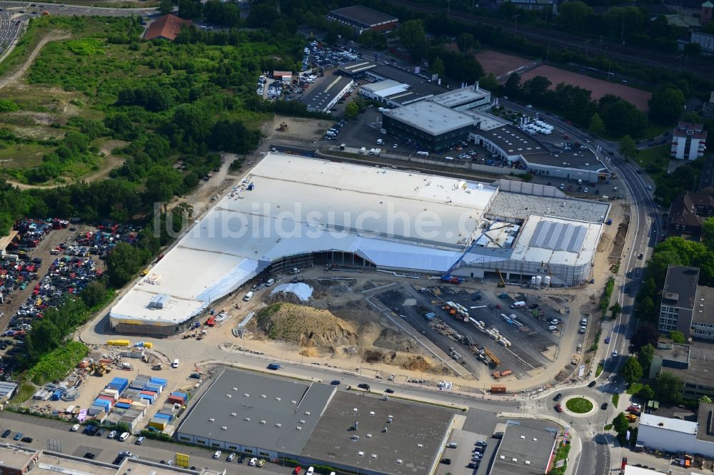 Luftbild Essen - Baustelle zum Neubau eines real - Fachmarktcenter für die Nahversorgung in Essen in Nordrhein-Westfalen