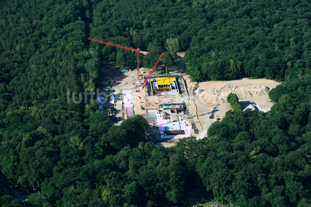 Luftaufnahme Potsdam - Baustelle zum Neubau Regionalzentrale des Deutschen Wetterdienstes (DWD) in Potsdam im Bundesland Brandenburg, Deutschland