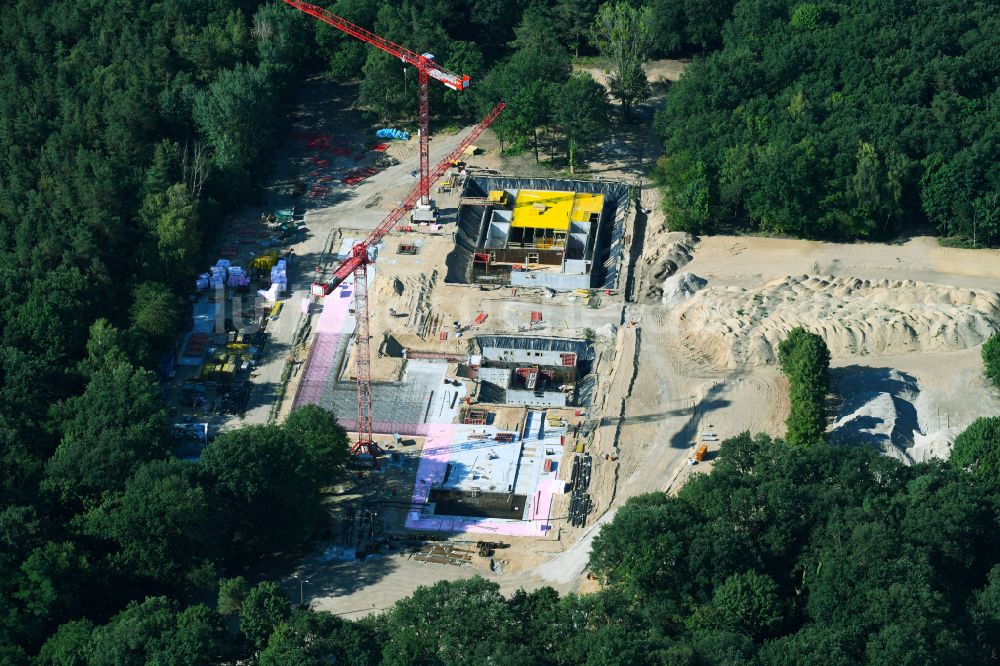 Potsdam aus der Vogelperspektive: Baustelle zum Neubau Regionalzentrale des Deutschen Wetterdienstes (DWD) in Potsdam im Bundesland Brandenburg, Deutschland