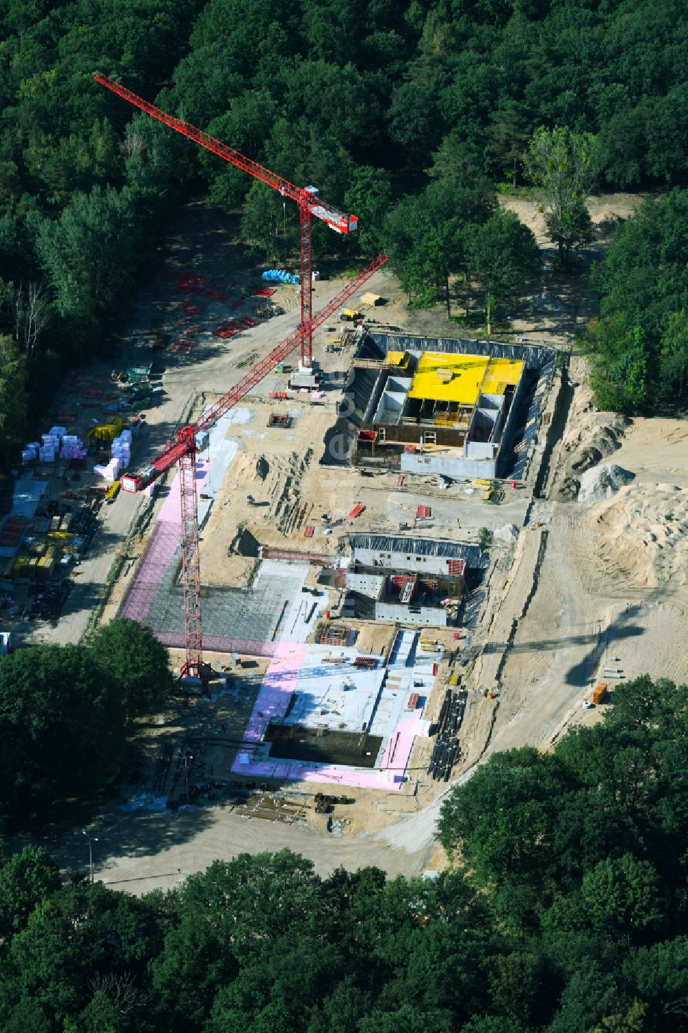 Luftbild Potsdam - Baustelle zum Neubau Regionalzentrale des Deutschen Wetterdienstes (DWD) in Potsdam im Bundesland Brandenburg, Deutschland