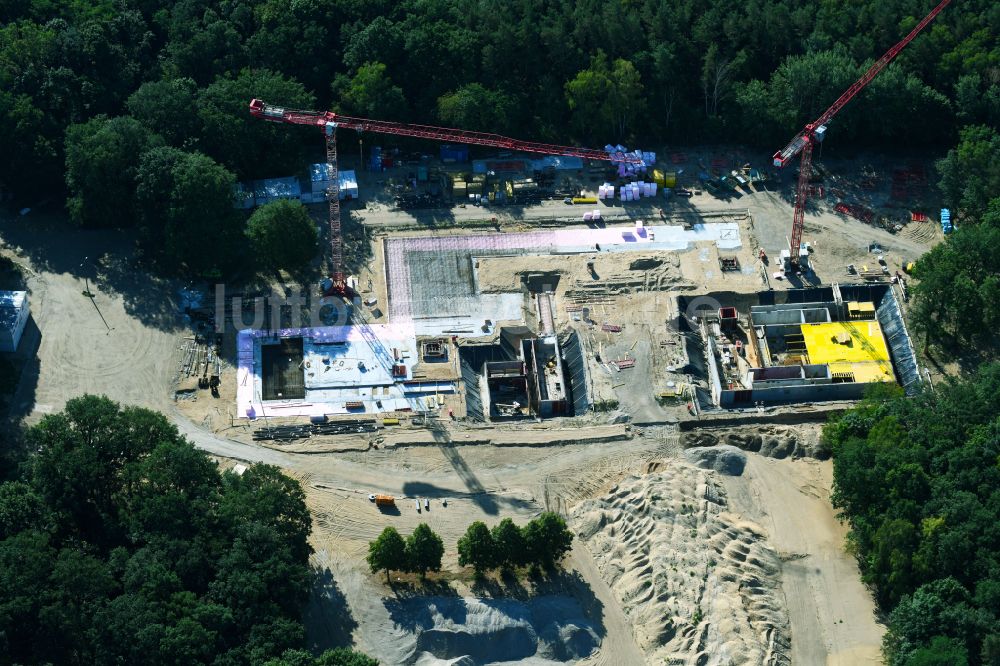 Potsdam aus der Vogelperspektive: Baustelle zum Neubau Regionalzentrale des Deutschen Wetterdienstes (DWD) in Potsdam im Bundesland Brandenburg, Deutschland