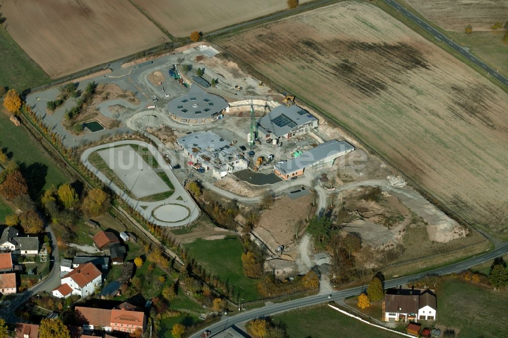 Luftbild Eckersbach - Baustelle zum Neubau eines Reitstall - Reiterhof in Eckersbach im Bundesland Bayern, Deutschland