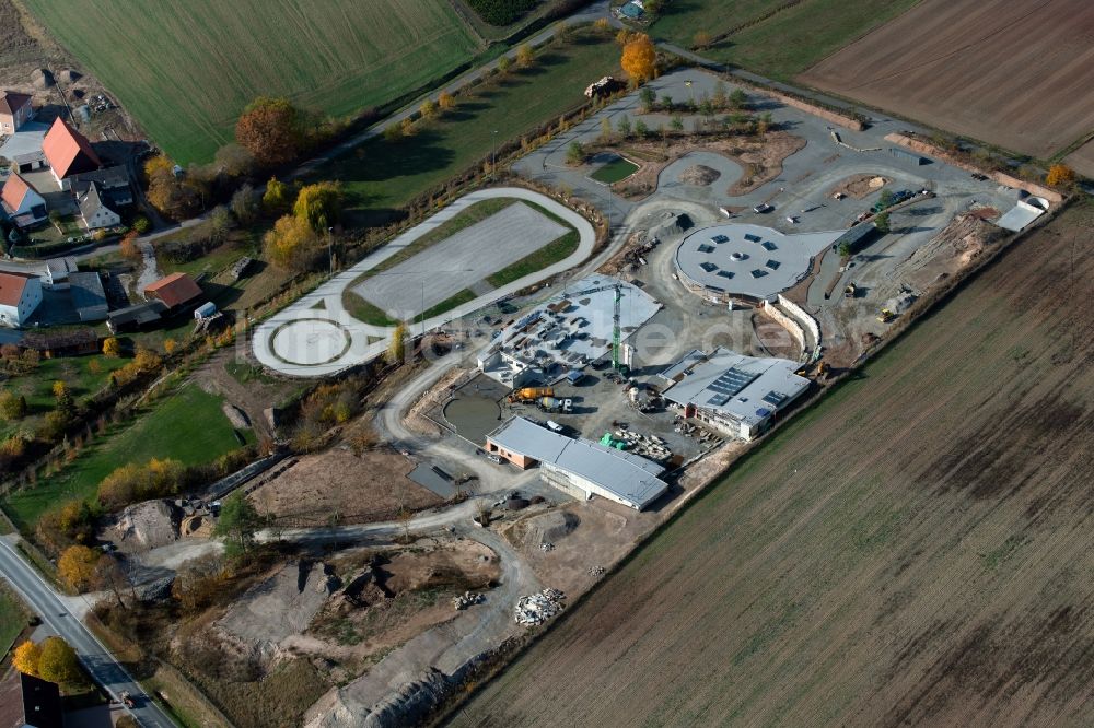 Eckersbach von oben - Baustelle zum Neubau eines Reitstall - Reiterhof in Eckersbach im Bundesland Bayern, Deutschland