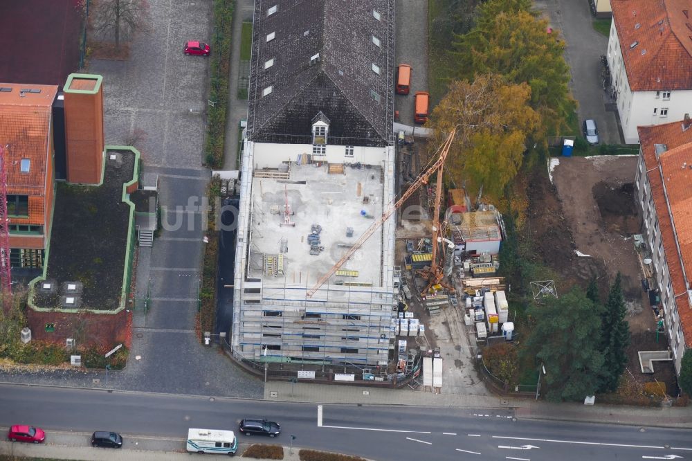 Luftaufnahme Göttingen - Baustelle zum Neubau der Rettungsleitstelle Südniedersachsen in Göttingen im Bundesland Niedersachsen