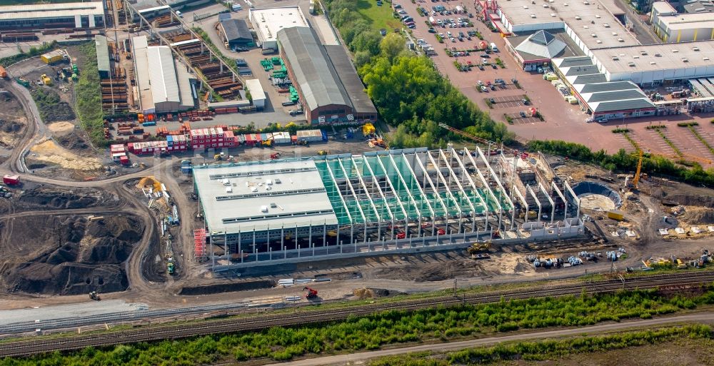 Luftbild Dortmund - Baustelle zum Neubau RRX- Betriebswerk an der Bornstraße durch die dechant hoch- und ingenieurbau gmbh in Dortmund im Bundesland Nordrhein-Westfalen