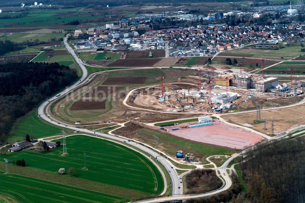 Rust aus der Vogelperspektive: Baustelle zum Neubau Rulatica Wasserpark Europa-Park Rust in Rust im Bundesland Baden-Württemberg, Deutschland